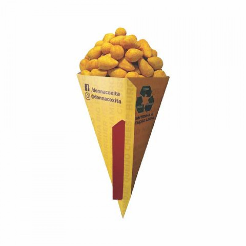 EMBALAGEM CONE COM SUPORTE PARA MOLHO 30CM PERSONALIZADO - 2000 UNID EMBALAGEM CONE COM SUPORTE PARA MOLHO 30CM PERSONALIZADO - 2000 UNID