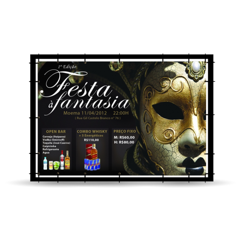 PAINEL EM LONA ILHÓS 300X300CM - 1 UNID PAINEL EM LONA ILHÓS 300X300CM - 1 UNID